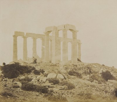 View of the Temple of Poseidon at Sounion from the northeast by James Robertson